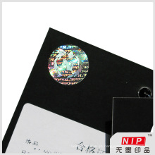Diferentes tamanhos, logotipo personalizado holograma Hang Tag adesivos impressão